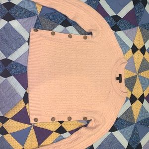 J.Crew light pink sweater w buttons